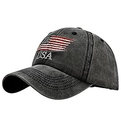 USA Flag Hat - American Flag- Embroidered - Put