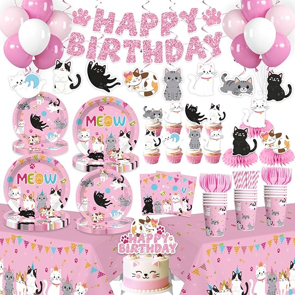Cat Sprinkles | Sprinkle Mix | Pink Flowers | Royal Icing Cats