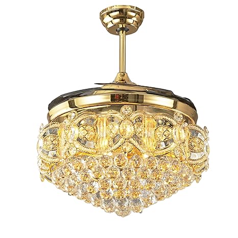 Buy Urbancart® 42'' Inch Sparkling Crystal Chandelier Ceiling Fan with