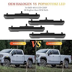 POPMOTORZ 4PCS Amber Smoked Lens Fender LED Side
