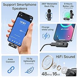 BOYA by-V1 Wireless Microphones for iPhone iPad