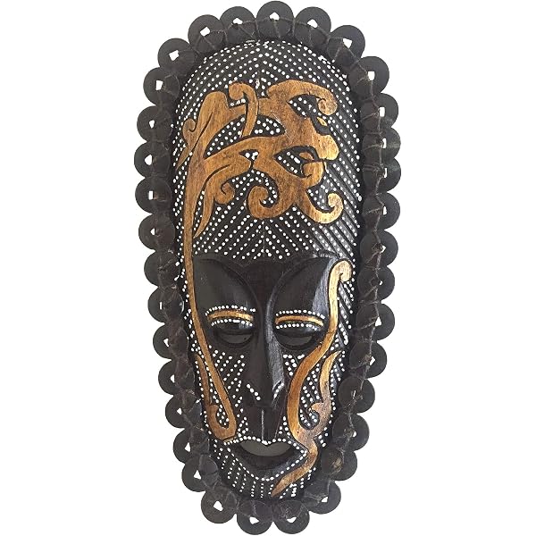 Handgeschnitzte Holzmaske „Trimurti“ Aus Hibiskus-Holz – Hindu-Götter Deko, 19,7 Cm – Von NOVICA