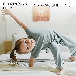 Carressa Linen 100% Organic Cotton Sheet Set Twin