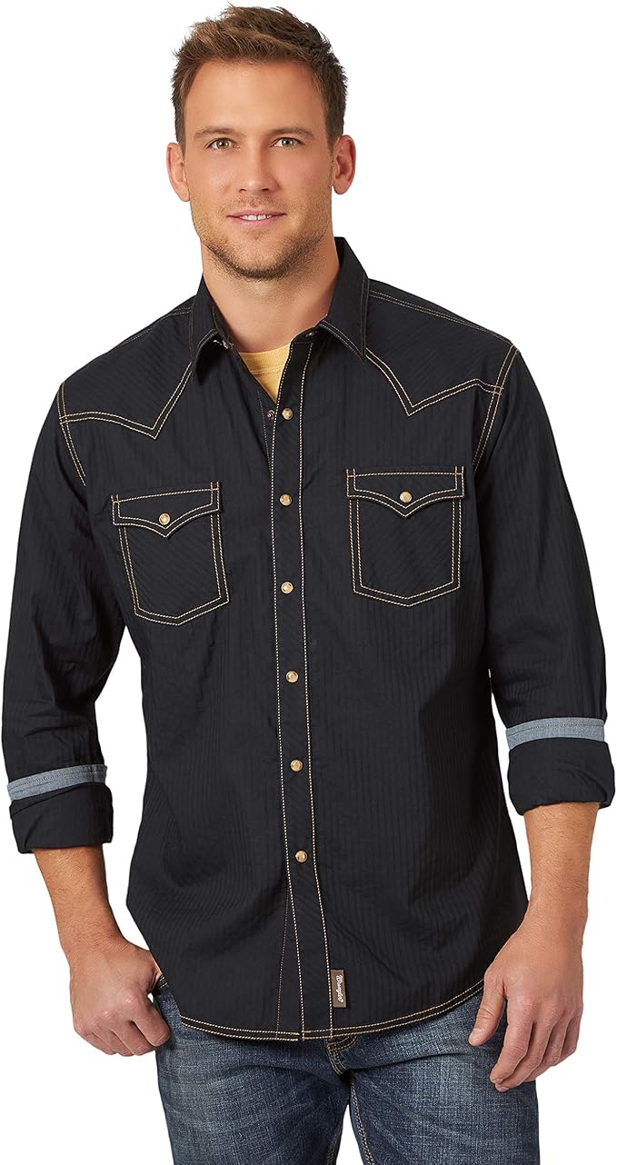 wrangler modern fit shirts