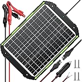 Sun Energise 25W 12V Solar Powered Battery Charger & Maintainer, Built-in Smart MPPT Charge Controller, Waterproof 25 Watt 12 Volt Solar Panel Trickle Charging Kits for Car Auto Boat RV Marine Trailer