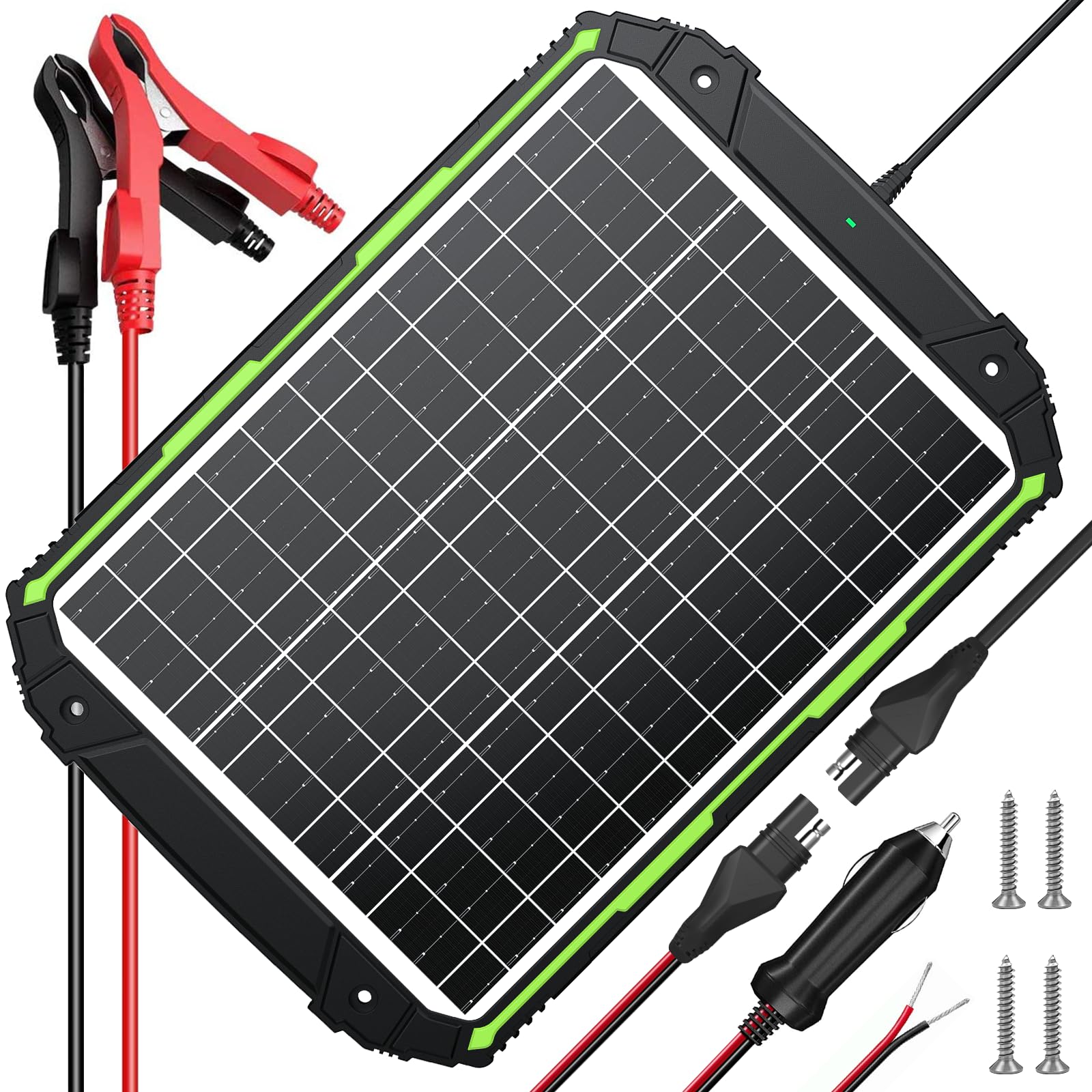 Photo 1 of Sun Energise 25W 12V Solar Powered Battery Charger & Maintainer, Built-in Smart MPPT Charge Controller, Waterproof 25 Watt 12 Volt Solar Panel Trickle Charging Kits for Car Auto Boat RV Marine Trailer