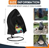 Icetimer Egg Chair Cover - Waterproof, Windproof, Heavy Duty 190x115cm view 2