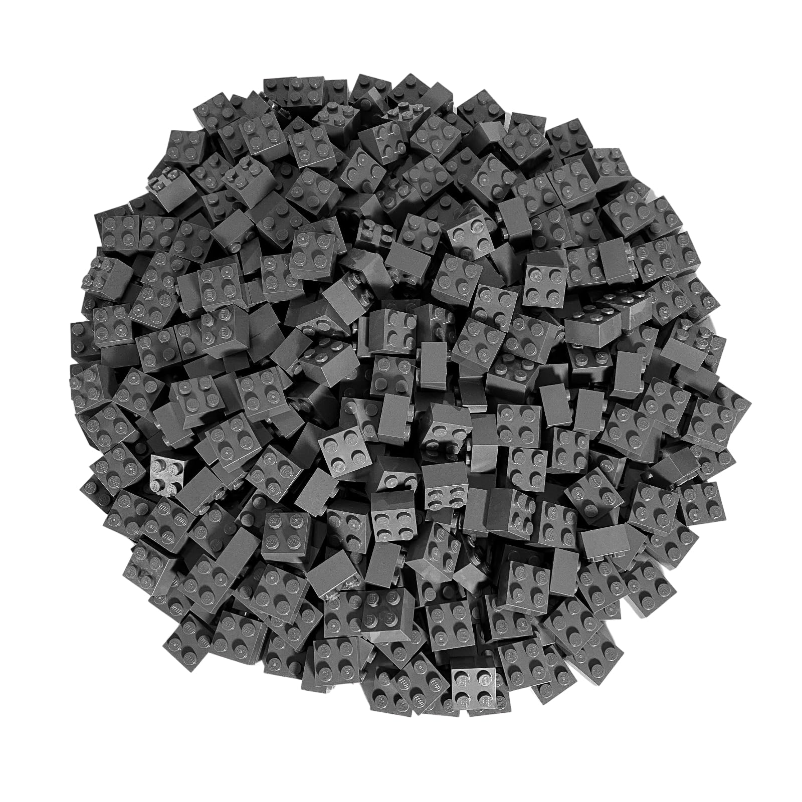 LEGO Classic Pack of 100 2x2 Stones (3003) with Stone Separator (Dark Grey)