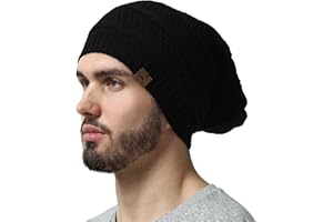 Tough Headwear Slouchy Oversized Beanie Hat - Cable Knit Warmth & Winter Hats for Women & Men - Roomy Slouchy Comfort Beanies