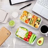 Sinnsally 1400ML Bento Box Lunch Container Stackable Leak-Proof Japanese Style view 4