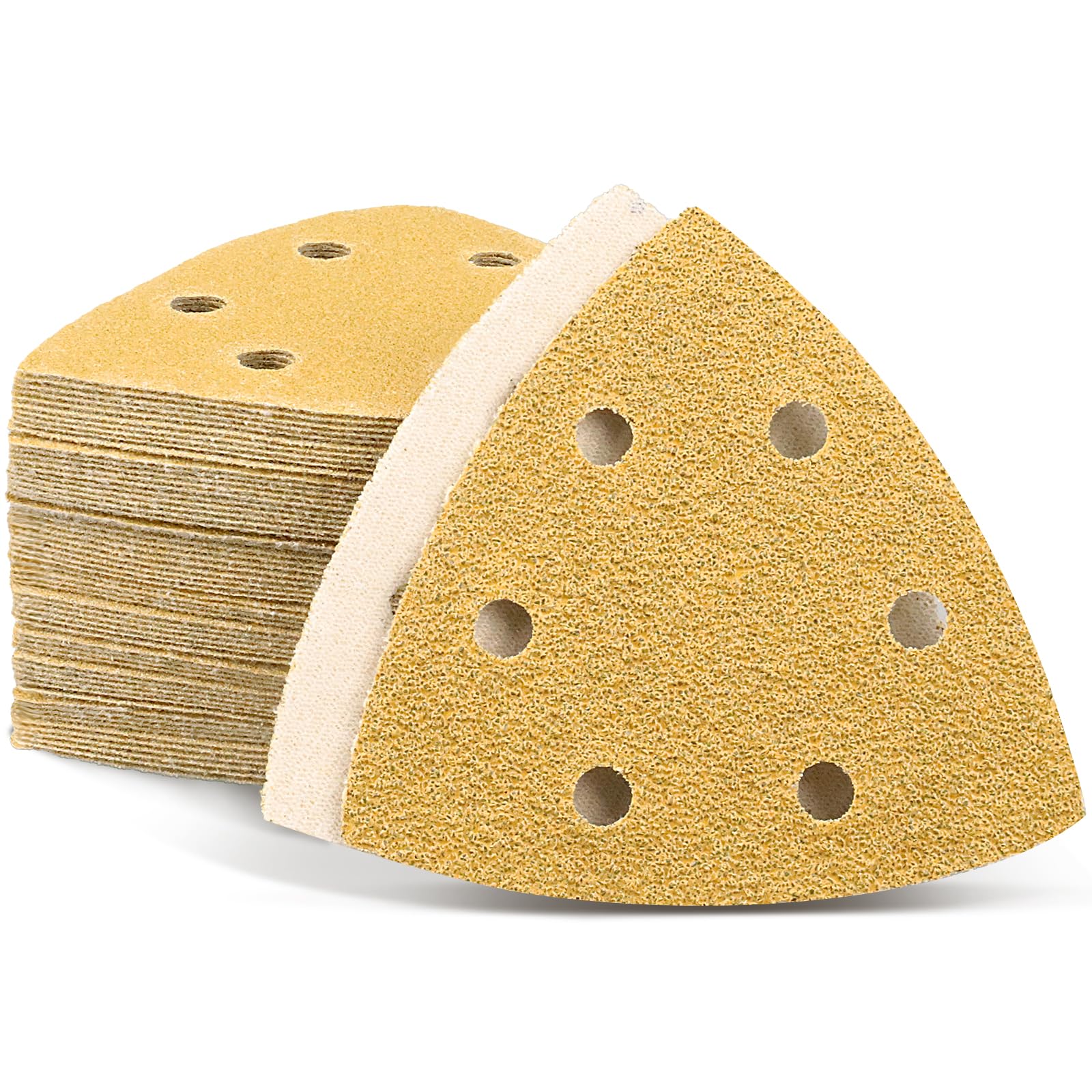 Shineboc Delta Triangle Sanding Pads 600 Grits,Multi Tool Sanding Sheets 93 x 93 x 93 mm for Delta Sanders/Multi-Sanders(60Park)