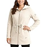 Reebok Womens Fleece Jacket - Lightweight Fleece Jacket Women Sherpa Lined Long Hooded Zip Up Womens Sweaters with Pockets