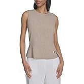 H HALSTON Women's Sportswear Top, Khaki, X-Small