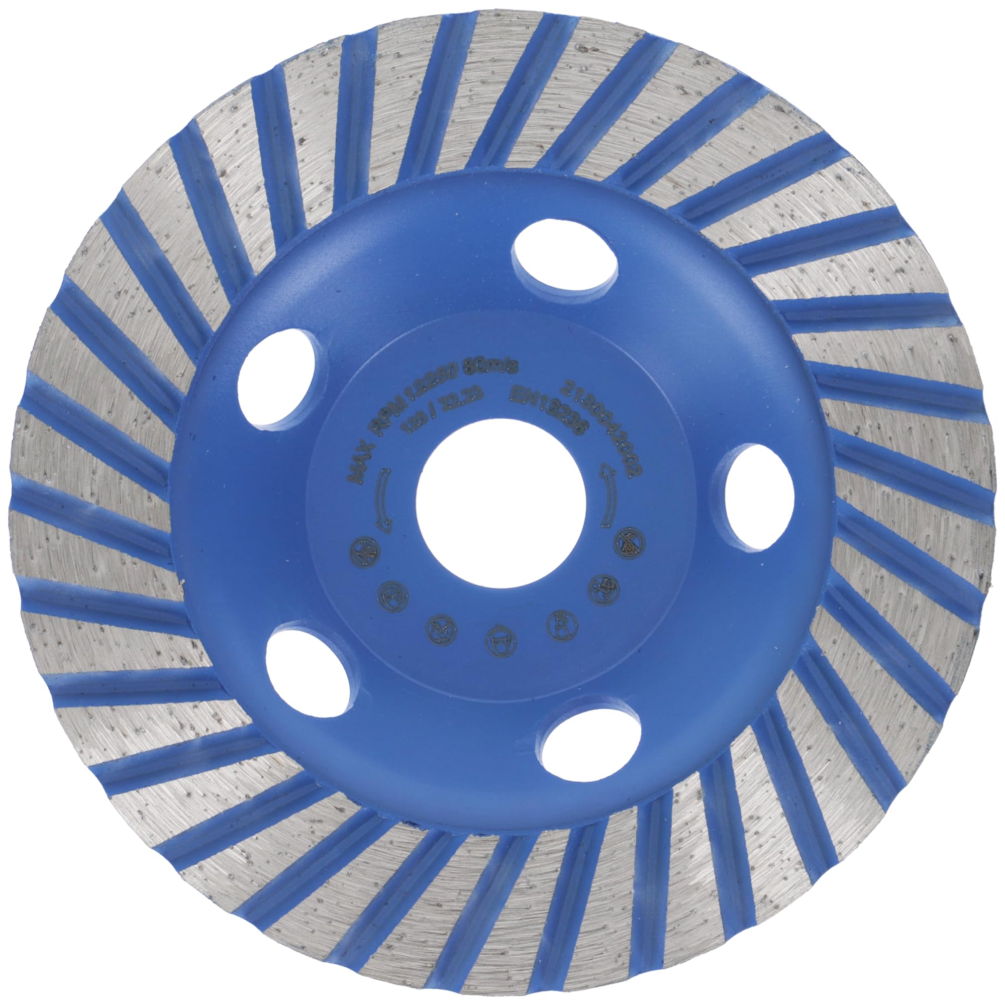 PRODIAMANT fan diamond cup grinding wheel 125 mm 5 inch x 22.2 mm height 24 mm for concrete, natural stone, universal smooth grinding