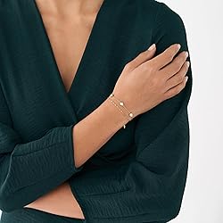 Fossil Women's Teardrop Mother of Pearl Chain