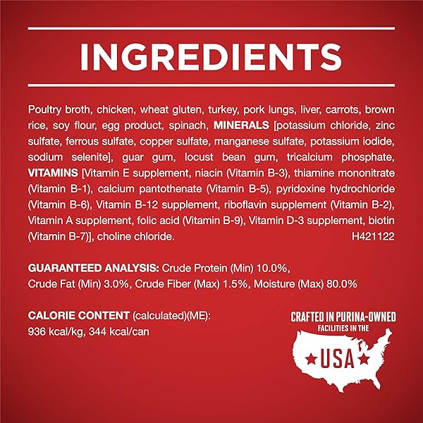 PURINA ONE TENDER CUTS IN WET DOG FOOD GRAVY CHICKEN AND BROWN RICE ENTREE – (PACK OF 12) 13 OZ. CANS