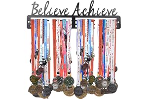 SEHAZ ARTWORKS Medal Hanger Display | Medal Holder Display | Race Medal Display Case | Running Medal Hanger Display | Marathon Medal Display | Medal Rack | Display Upto 40 Medals (Black)