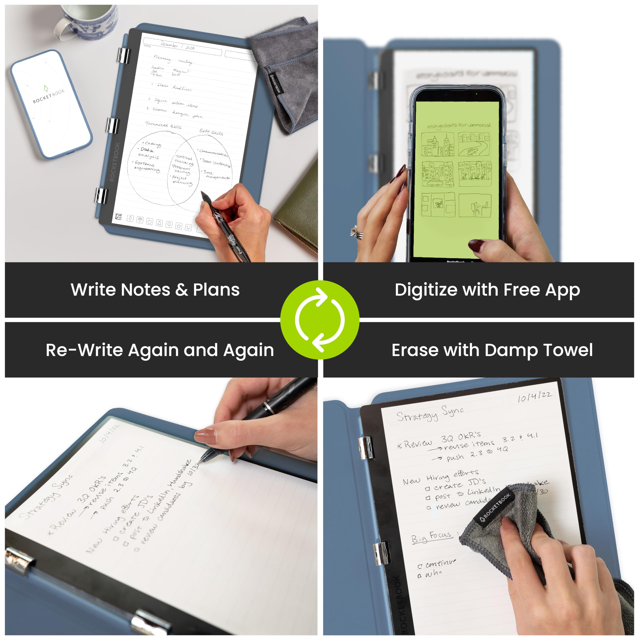 Mua Rocketbook Pro 2.0 Reusable Professional Smart Notebook, Letter ...