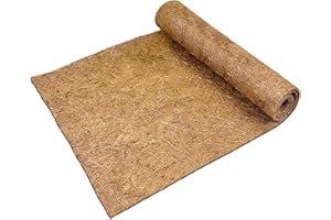 CIEOVO Fall Halloween Village Mat Landscape Accents, Natural Coconut Coir Liner Decor Fiber Mat, Village Accessories for Autumn Thanksgiving Day Scene Decoration