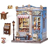 Book Nook Kit for Adult and Teens, French Dessert Miniature House Kit | 3D Wooden Puzzle, Tiny House Booknook Bookshelf Home Decor, Adult Craft Gifts for Family and Friends (Sweet Marie)