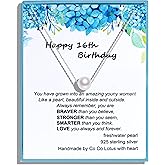 Sweet 16 Gifts for Girls, Single Pearl Necklace Crafted with 6mm Freshwater Cultured Pearl and Sterling Silver Adjustable Cable Chain, Gifts for Teenage Girls