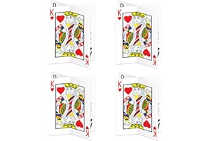 Beistle 4-Pack 3-D Playing Card Centerpieces, Table Decorations for Casino Themed Parties & Gatherings, Game Night Decoration