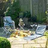 Harbour Housewares Folding Stool Grey Pack of 2 Canvas Seat Portable view 6