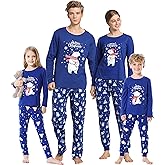 Hupohoi Family Matching Pajama Sets Cute Polar Bear Sleepwear Christmas Clothes Nighty