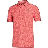 Three Sixty Six Golf Shirts for Men - Dry Fit Short-Sleeve Polo, Athletic Casual Collared T-Shirt