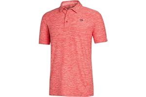 Three Sixty Six Golf Shirts for Men - Dry Fit Short-Sleeve Polo, Athletic Casual Collared T-Shirt