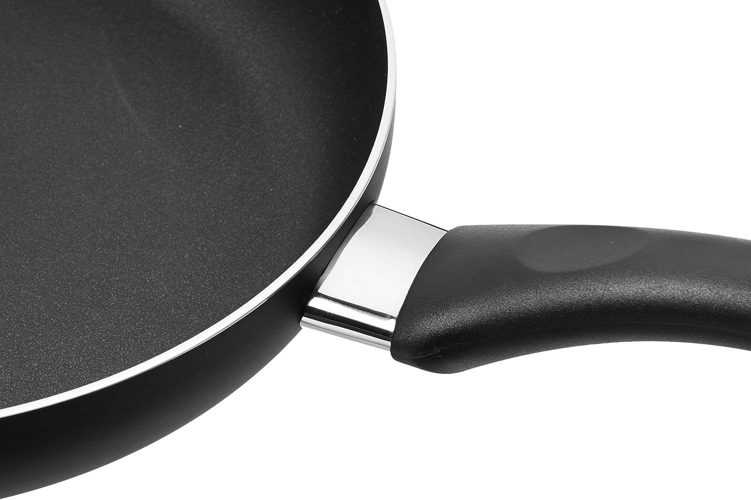 Amazon Basics 3-Piece Non-Stick Frying Pan Set, 20 cm, 25 cm, and 30 cm, Variety Pack, Black - Image 4