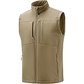 MAGCOMSEN Men's Lightweight Softshell Vest Outerwear Windproof Fleece Lined Zip Up Sleeveless Jacket for Golf Running Hiking