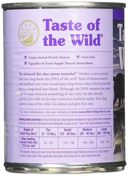 TASTE OF THE WILD SIERRA MOUNTAIN CANNED DOG FOOD, 13.2 OZ, MEDIUM