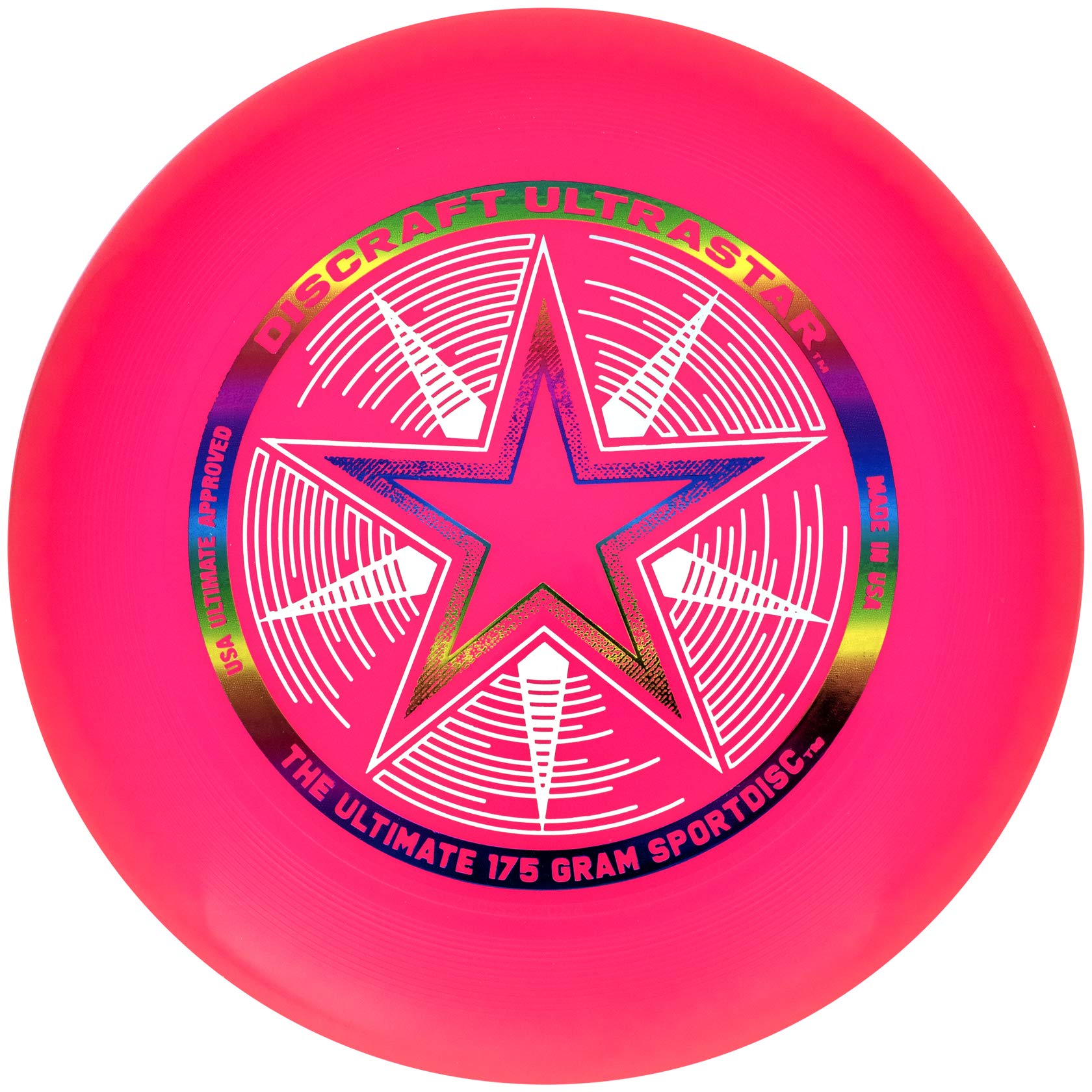 Discraft 175g Ultra-Star Sport Disc – Ultimate Frisbee Competition Spec, Suitable for all Levels of Play, Long and Stable Flights, Pink