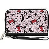 Buckle-Down Women's PU Zip Around Wallet Rectangle-Minnie Mouse, 7.5"x4.5"