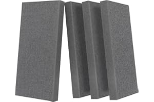 UMIACOUSTICS 4 PCS Acoustic Panels with Hanging Brackets, 2” Thick Fiberglass Sound Proof Panels Removable for Studios, Office, Home Theater Wall- Charcoal Grey