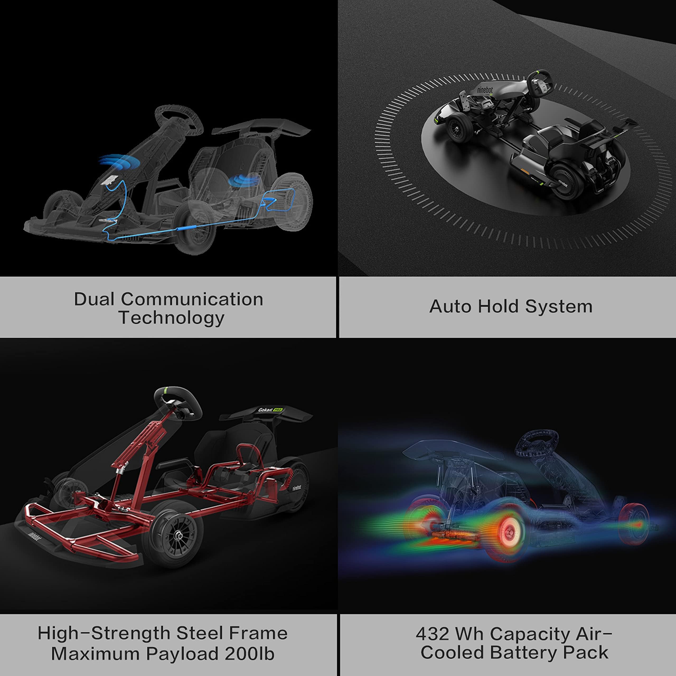 Segway Ninebot Gokart Pro and Gokart Pro 2, Electric Go Kart with Enhanced Safety Features, High-Speed Racing and Immersive Gaming Combo, Ultimate Drift Experience for Ages 14+, Up to 15.5 Miles