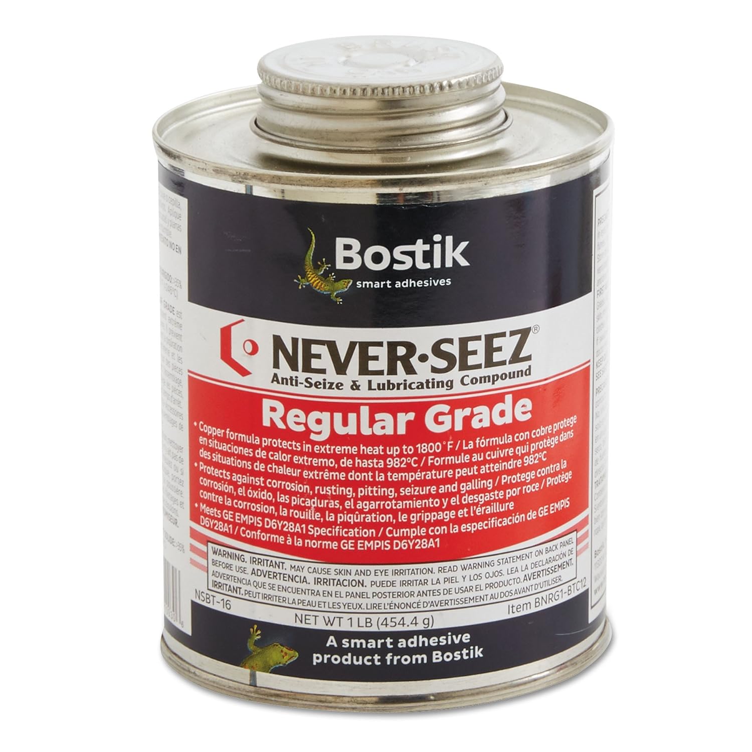 NeverSeez NSBT16 Silver Gray Regular Grade AntiSeize Compound, 297