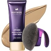 Westmore Beauty Body Coverage Perfector &amp; Brush - Waterproof Leg Makeup- 2N | Blend &amp; Blur body brush, water resistant leg &amp; body makeup, tattoo cover up makeup, Natural Radiance, 3.5 oz