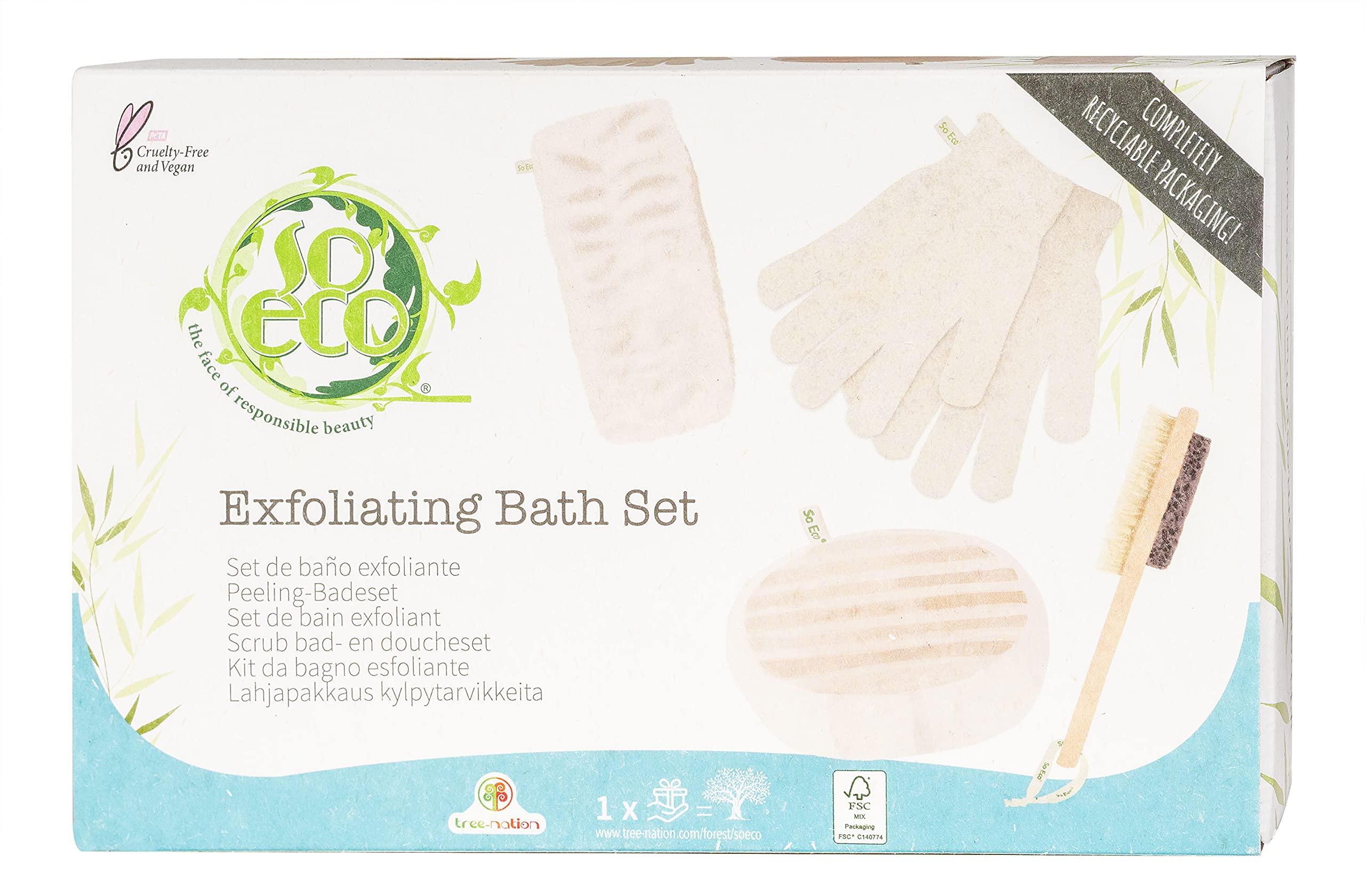 So Eco Exfoliating Bath Set Pink