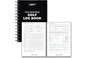 CADDENT GOLF Log Book - Wire-Bound Golf Notebook and Golf Scorecard Book - Golf Journal & Log Book - 150 Pages