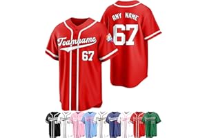 VAGTOFKQ Custom Baseball Jersey Personalized Stitched/Printed Number Name Logo Softball Shirts for Men Women Youth Kids