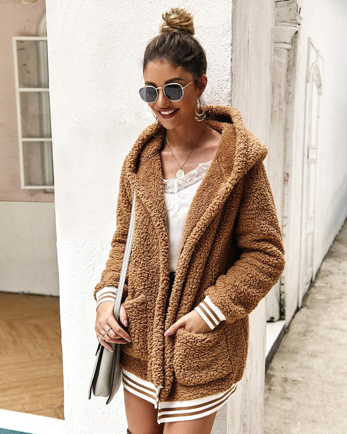 oversized fuzzy jacket