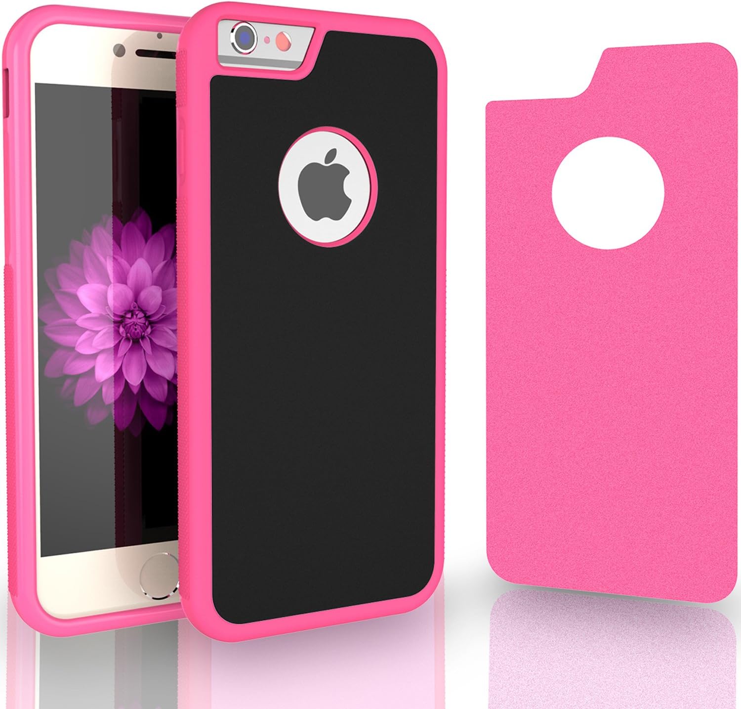 Goat Case iPhone 6 Plus/ 6s Plus,NB-Magic,iPhone 6 Plus Goat Case Sticks to Glass, Car GPS, Tile, Metal, Whiteboards,Any Smooth Surface,5.5 inch,Pink (with Pink Backing Plates)