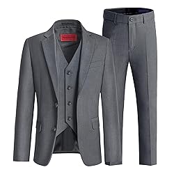 Marvelous World Boys Grey Slim Fit Suits Set Formal