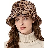 Zando Fuzzy Bucket Hats for Woman & Men- Fashion Warm Winter Faux Fur Hats Cute Soft Fluffy Rave Fisherman Cap