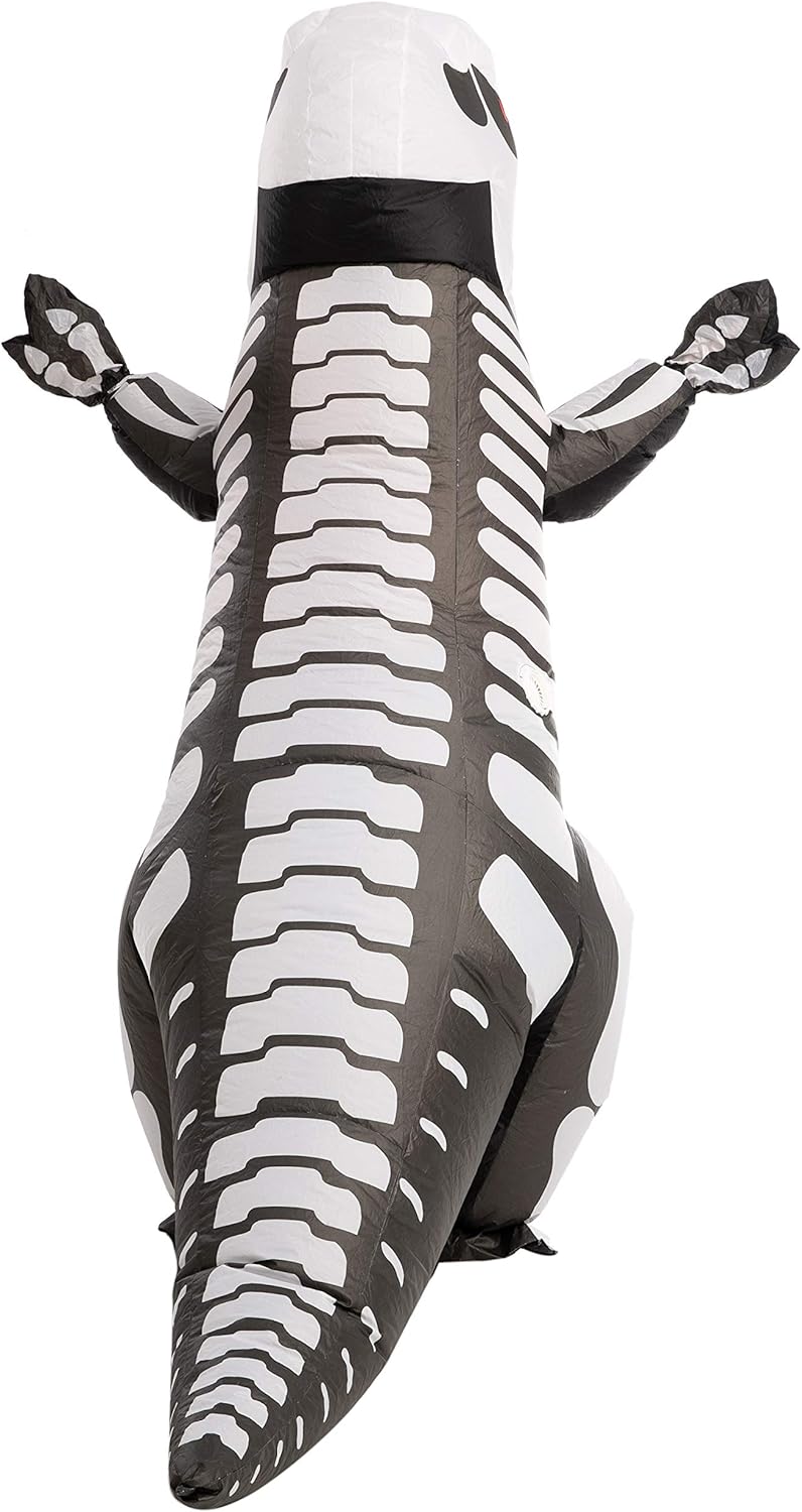 Spooktacular Creations Inflatable Halloween Costume Skeleton Dinosaur Full Body T-Rex Inflatable Costume - Adult Unisex One Size: Clothing