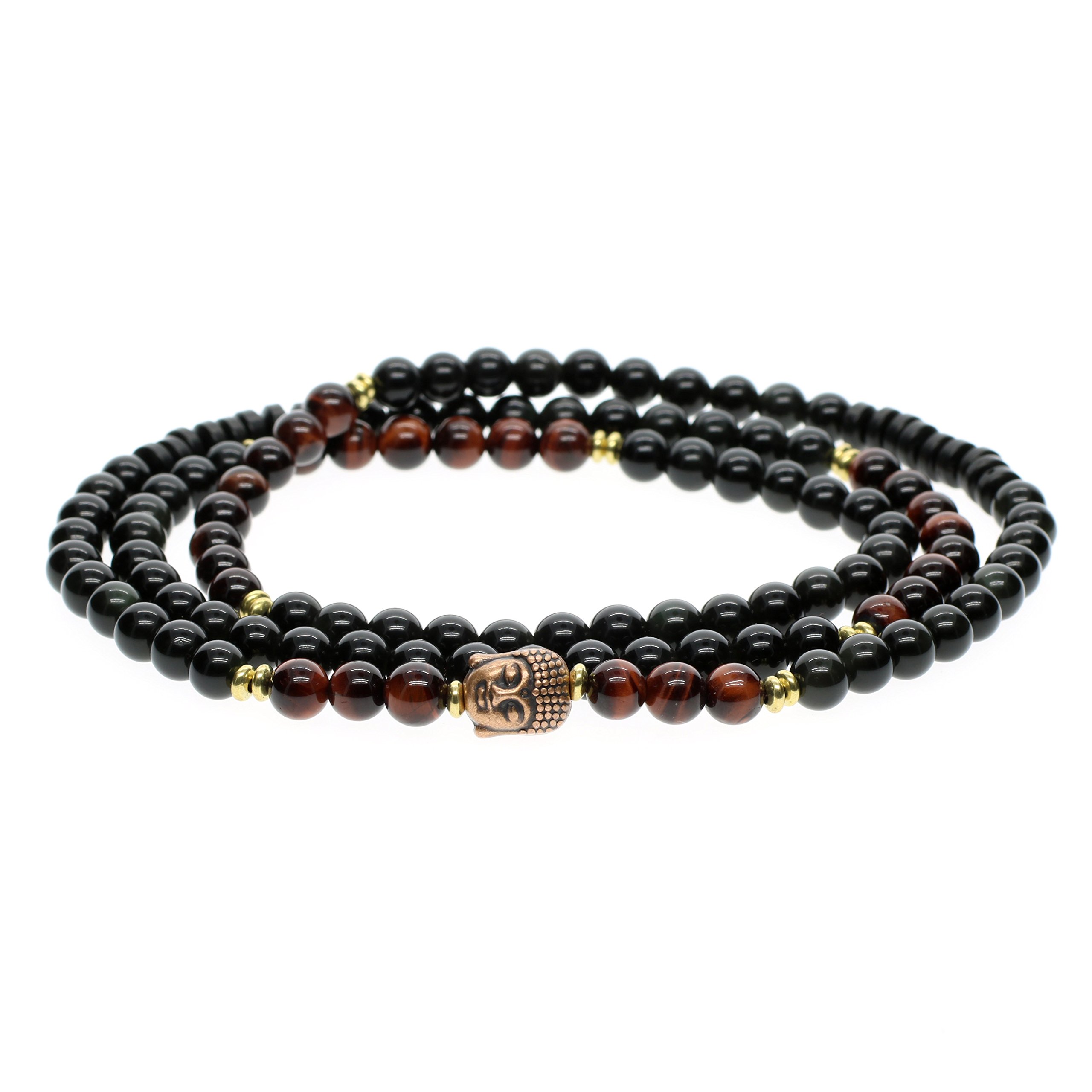 COAI 108 Mala Beads Buddha Head Prayer Bracelet Necklace
