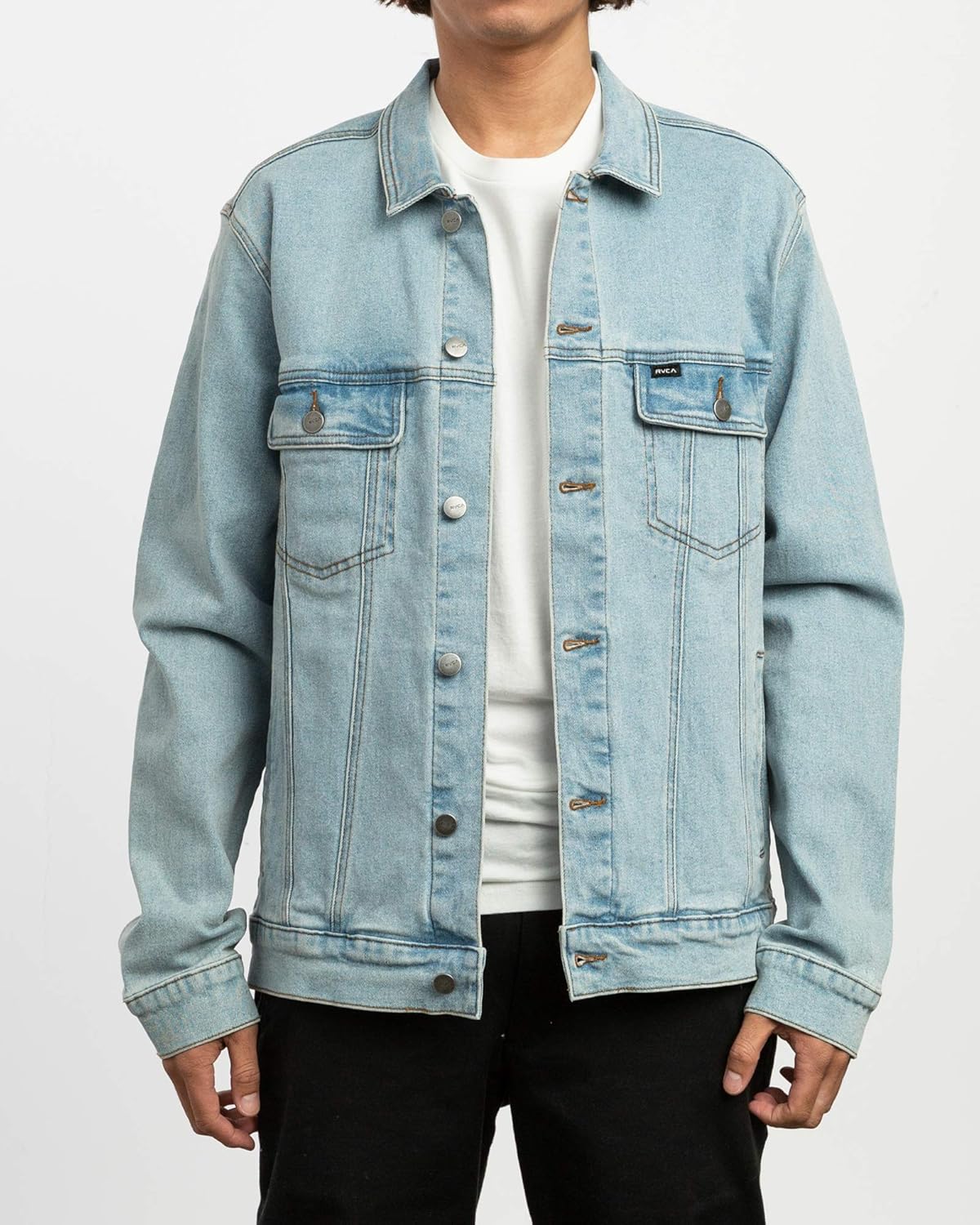 RVCA Men's Daggers Denim Jacket: Clothing