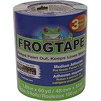 Shurtape CP-130 FrogTape Brand Pro Grade Painter's Tape: 2 in x 60 yds. (Blue) / 3-Pack